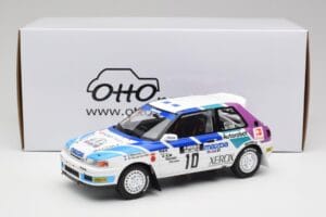 Mazda 323 GTX #10 T. Makinen / S. Harjanne 1000 Lakes Rally 1991 Otto 1:18 OT1099 Derva - nuotrauka 6 iš 6