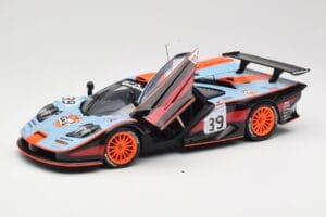 McLaren F1 GTR #39 Gulf R. Bellm / A. Gilbert / M. Sekiya 24 Hours of Le Mans 1997 UT Models 1:18 39725 Metalas - nuotrauka 2 iš 8