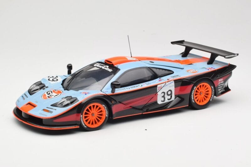McLaren F1 GTR #39 Gulf R. Bellm / A. Gilbert / M. Sekiya 24 Hours of Le Mans 1997 UT Models 1:18 39725 Metalas
