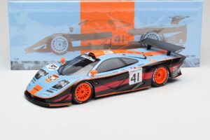 McLaren F1 GTR Gulf #41 P. Gounon / S. Oloffson 24 Hours of Le Mans 1997 Minichamps 1:18 530133741 Metalas - nuotrauka 8 iš 8