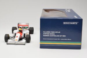 McLaren MP4/8 Ford #8 A. Senna Winner Australian GP 1993 Minichamps 1:18 540933838 Metalas - nuotrauka 7 iš 7