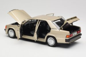 Mercedes 190E W201 2.3-16 Smoke Silver Metallic Norev 1:18 183831 Metalas - nuotrauka 5 iš 8