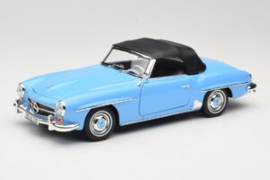 Mercedes 190 SL W121 Šviesiai Mėlynas Norev 1:18 183400 Metalas