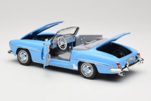 Mercedes 190 SL W121 Šviesiai Mėlynas Norev 1:18 183400 Metalas - nuotrauka 5 iš 8