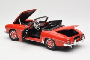 Mercedes 190 SL W121 Guards Red Minichamps 1:18 100037032 Metalas - nuotrauka 5 iš 8
