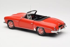 Mercedes 190 SL W121 Guards Red Minichamps 1:18 100037032 Metalas - nuotrauka 7 iš 8