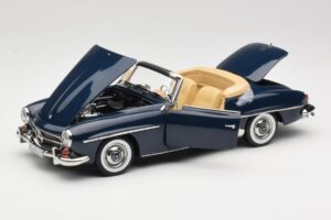 Mercedes 190 SL W121 Middle Blue Norev 1:18 183403 Metalas - nuotrauka 2 iš 8