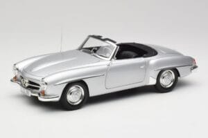 Mercedes 190 SL W121 Sidabrinis Pilkas Minichamps 1:18 100037031 Metalas