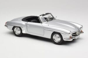 Mercedes 190 SL W121 Sidabrinis Pilkas Minichamps 1:18 100037031 Metalas - nuotrauka 6 iš 8