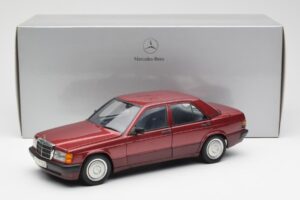 Mercedes 190E W201 2.0 Raudonas Dealer Edition AUTOart 1:18 B66040383 Metalas - nuotrauka 8 iš 8