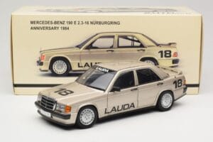 Mercedes 190E 2.3-16 W201 #1 N. Lauda Race of Champions Nurburgring 1984 AUTOart 1:18 88431 Metalas - nuotrauka 8 iš 8