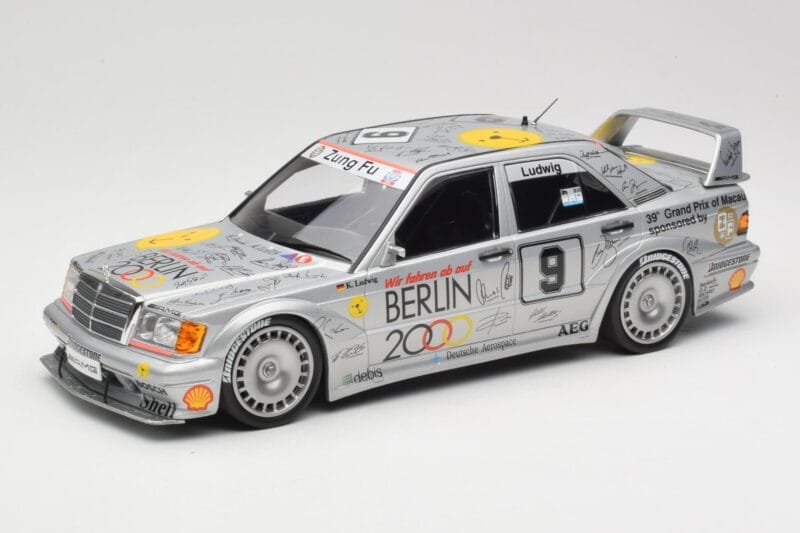 Mercedes 190E 2.5-16 EVO II W201 #9 Zung Fu K. Ludwig Guia Race Macau 1992 Minichamps 1:18 155923609 Metalas