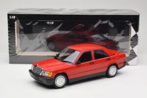 Mercedes 190E W201 Raudonas Minichamps 1:18 155037000 Metalas - nuotrauka 6 iš 6
