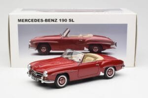 Mercedes 190SL W198 Raudonas AUTOart 1:18 76116 Metalas - nuotrauka 8 iš 8