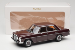 Mercedes 200 W115 Tamsiai Raudonai Ruda Norev 1:18 183778 Metalas - nuotrauka 8 iš 8