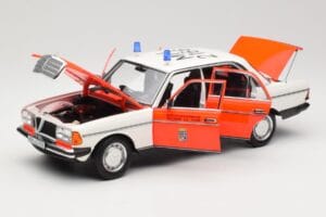 Mercedes 200 W123 Greitoji Pagalba Baltas Norev 1:18 183834 Metalas - nuotrauka 2 iš 8