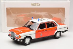 Mercedes 200 W123 Greitoji Pagalba Baltas Norev 1:18 183834 Metalas - nuotrauka 8 iš 8