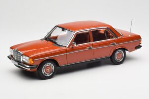Mercedes 200 W123 English Raudonas Dilerio Leidimas Norev 1:18 B66040653 Metalas