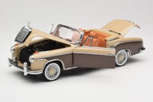 Mercedes 220 SE W128 Kabrioletas Bronzinis Raudonas Sun Star 1:18 3572 Metalas - nuotrauka 2 iš 8