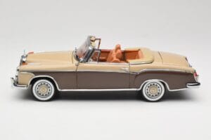 Mercedes 220 SE W128 Kabrioletas Bronzinis Raudonas Sun Star 1:18 3572 Metalas - nuotrauka 4 iš 8