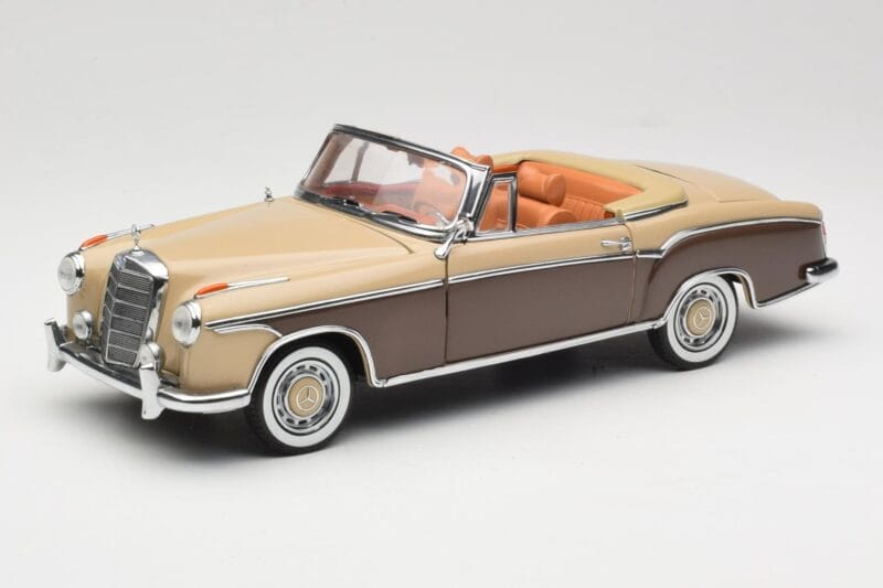 Mercedes 220 SE W128 Kabrioletas Bronzinis Raudonas Sun Star 1:18 3572 Metalas