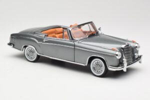 Mercedes 220 SE W128 Kabrioletas Grey Metallic Sun Star 1:18 3352-M1 Metalas - nuotrauka 6 iš 8