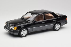 Mercedes 230E W124 AMG Wheels Juodas Riboto Leidimo Norev 1:18 183950 Metalas