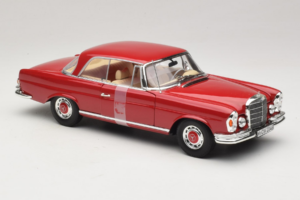 Mercedes 280 SE Coupe Raudonas Norev 1:18 183527 Metalas - nuotrauka 4 iš 6