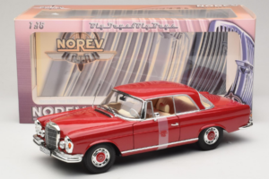 Mercedes 280 SE Coupe Raudonas Norev 1:18 183527 Metalas - nuotrauka 6 iš 6