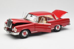 Mercedes 280 SE W108 Raudonas Norev 1:18 193527 Metalas - nuotrauka 2 iš 8