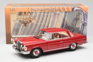 Mercedes 280 SE W108 Raudonas Norev 1:18 193527 Metalas - nuotrauka 8 iš 8