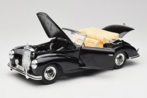 Mercedes 300 S W188 Kabrioletas Juodas Tchibo 1:18 36782 Metalas - nuotrauka 2 iš 8