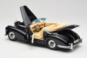 Mercedes 300 S W188 Kabrioletas Juodas Tchibo 1:18 36782 Metalas - nuotrauka 5 iš 8