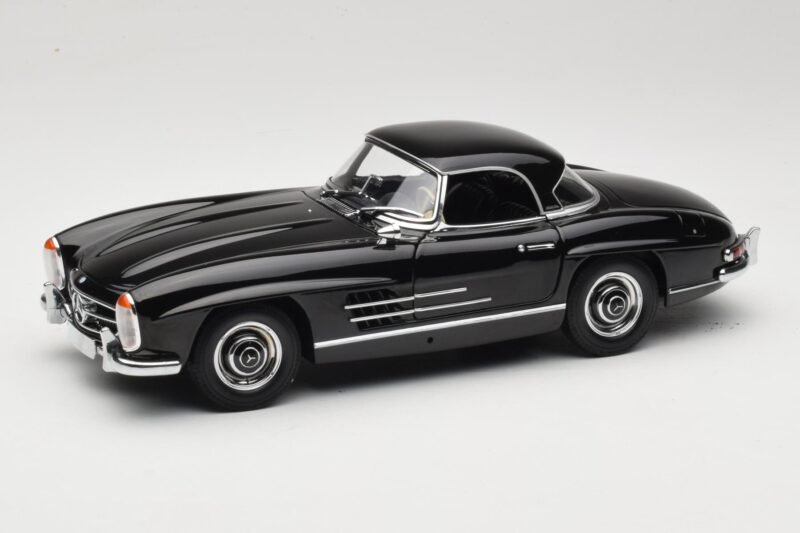 Mercedes 300 SL W198 Roadster With Hardtop Juodas Minichamps 1:18 180039040 Metalas