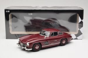 Mercedes 300 SL W198 Gullwing Tamsiai Raudonas Minichamps 1:18 110037218 Metalas - nuotrauka 8 iš 8