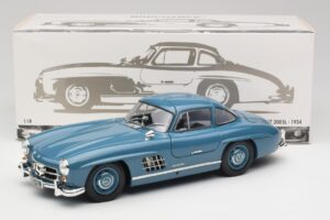 Mercedes 300 SL W198 Šviesiai Mėlynas Minichamps 1:18 180039007 Metalas - nuotrauka 8 iš 8