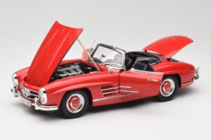 Mercedes 300 SL W198 Roadster Raudonas Su Kietu Stogeliu Minichamps 1:18 180039041 Metalas - nuotrauka 2 iš 8