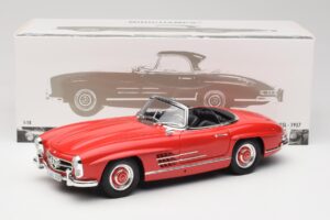 Mercedes 300 SL W198 Roadster Raudonas Su Kietu Stogeliu Minichamps 1:18 180039041 Metalas - nuotrauka 8 iš 8