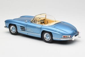 Mercedes 300 SL W198 Roadster Hardtop Light Blue Metallic Minichamps 1:18 180039042 Metalas - nuotrauka 8 iš 9