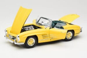 Mercedes 300 SL W198 Roadster Hardtop Signal Yellow Minichamps 1:18 180039044 Metalas - nuotrauka 2 iš 9