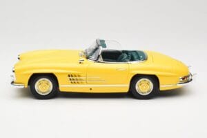 Mercedes 300 SL W198 Roadster Hardtop Signal Yellow Minichamps 1:18 180039044 Metalas - nuotrauka 5 iš 9