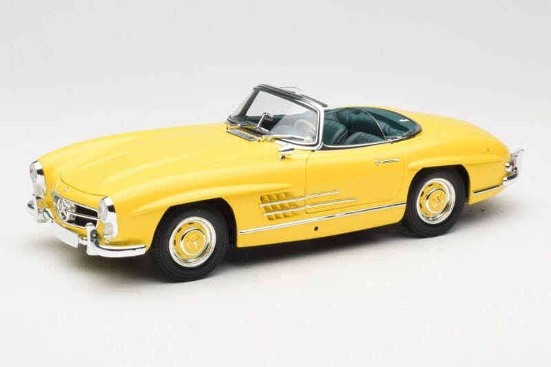 Mercedes 300 SL W198 Roadster Hardtop Signal Yellow Minichamps 1:18 180039044 Metalas