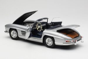 Mercedes 300 SL W198 Roadster Silver Metallic Minichamps 1:18 180039030 Metalas - nuotrauka 5 iš 8