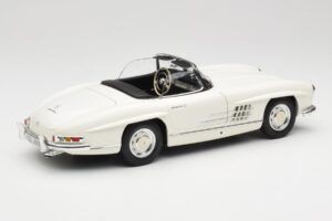 Mercedes 300 SL W198 Roadster Baltas Su Minkštu Stogeliu Minichamps 1:18 180039034 Metalas - nuotrauka 4 iš 9