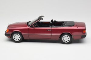 Mercedes 300CE-24 A124 Kabrioletas Almandine Raudonas Metalinis Norev 1:18 B66040616 Metalas - nuotrauka 4 iš 8