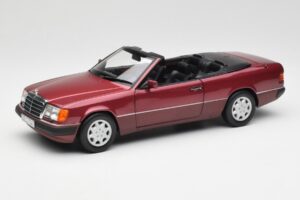 Mercedes 300CE-24 A124 Kabrioletas Almandine Raudonas Metalinis Norev 1:18 B66040616 Metalas