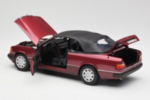 Mercedes 300CE-24 A124 Kabrioletas Almandine Raudonas Metalinis Norev 1:18 B66040616 Metalas - nuotrauka 5 iš 8