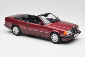 Mercedes 300CE-24 A124 Kabrioletas Almandine Raudonas Metalinis Norev 1:18 B66040616 Metalas - nuotrauka 6 iš 8