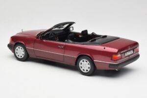 Mercedes 300CE-24 A124 Kabrioletas Almandine Raudonas Metalinis Norev 1:18 B66040616 Metalas - nuotrauka 7 iš 8