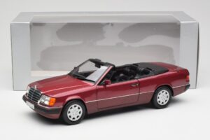 Mercedes 300CE-24 A124 Kabrioletas Almandine Raudonas Metalinis Norev 1:18 B66040616 Metalas - nuotrauka 8 iš 8